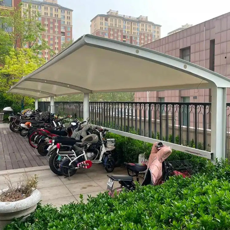 日照膜结构电动车棚